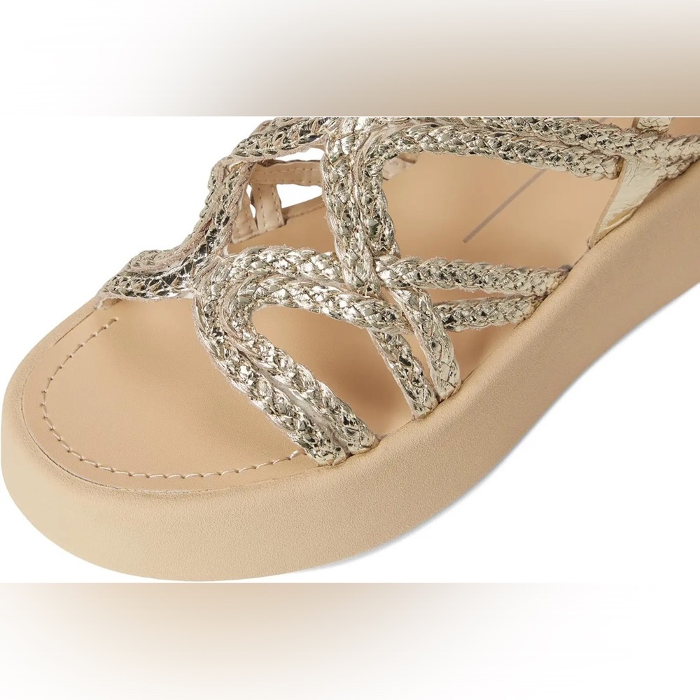 NWB Dolce Vita Gatsby Sandals in metallic Platinum size 8.5 - Picture 9 of 9